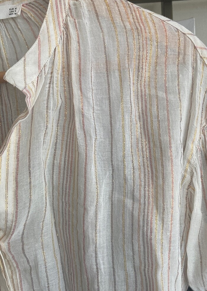 Mango Sheer/Transparan Gömlek - Görsel 4