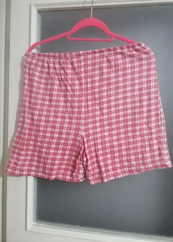 Pembe Pamuklu Salaş Midi Hamile Şortu - Görsel 2