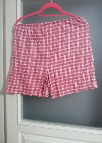 Pembe Pamuklu Salaş Midi Hamile Şortu - Görsel 3