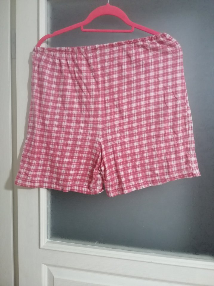 Pembe Pamuklu Salaş Midi Hamile Şortu - Görsel 3