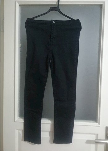 Siyah İnce Kesim Midi Kot Pantolon 10,11 yaş arası kız