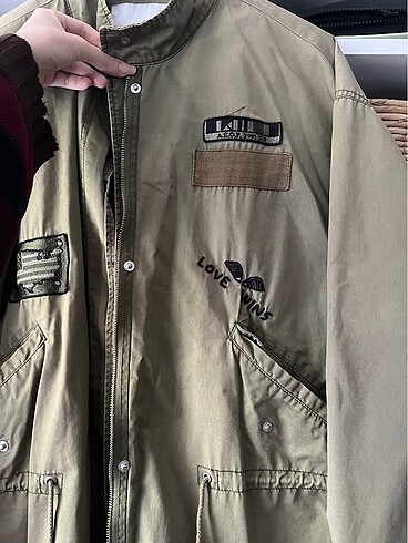Pull and Bear asker yesili parka