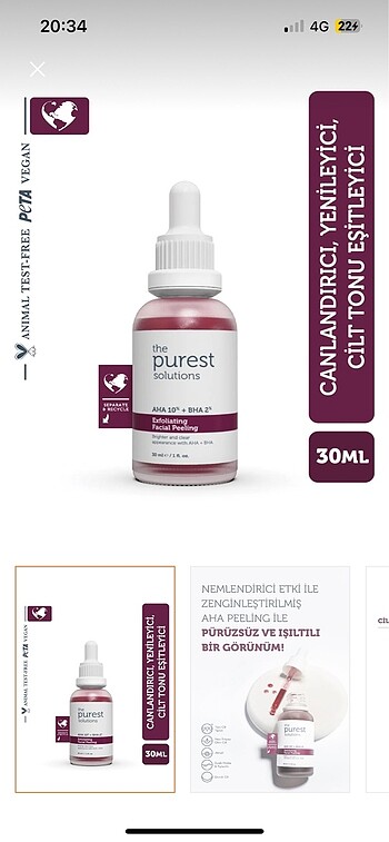 The purest AHA BHA serum