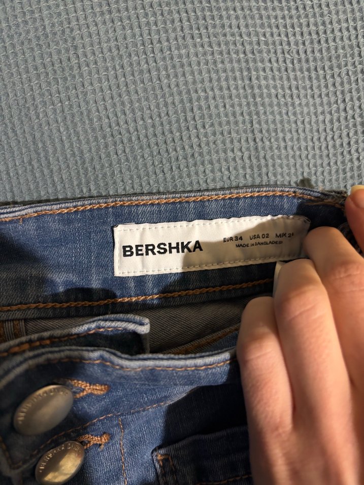 Bershka Yüksek Bel Mavi Denim Jean — görsel 3/5