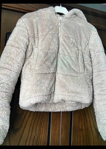 Gri Kadın Kürk Detaylı Sıcak Ceket - Görsel 3