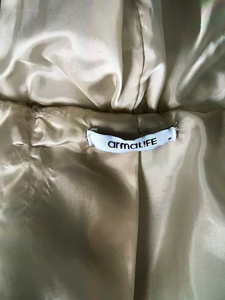 Gri Kadın Kürk Detaylı Sıcak Ceket - Görsel 5