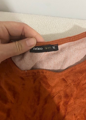 xl Beden Kiremit renginde elbise