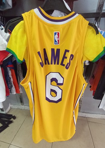 Sarı James Basketbol Forması Sleeveless