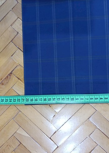 Erkek Mavi Kareli Düğmeli Takım Elbise - Görsel 16