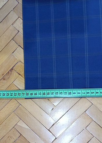 Erkek Mavi Kareli Düğmeli Takım Elbise - Görsel 7