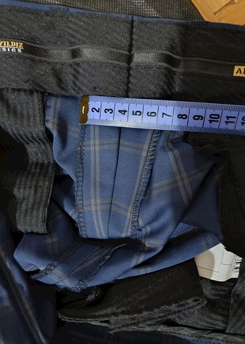 Erkek Mavi Kareli Düğmeli Takım Elbise - Görsel 10