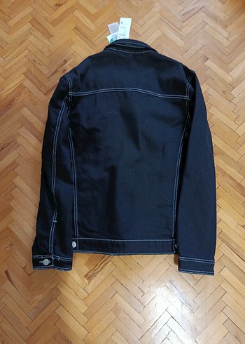 Düğmeli Siyah Erkek Denim Ceket - Görsel 13