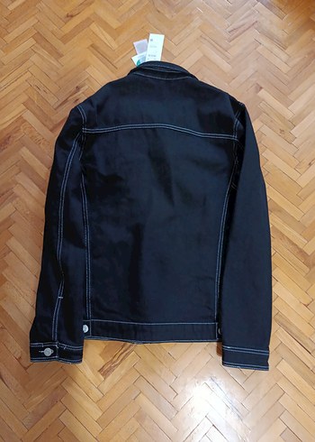 Düğmeli Siyah Erkek Denim Ceket - Görsel 15