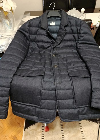 Düğmeli Lacivert Erkek Mont - Görsel 15