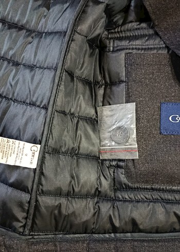 Düğmeli Lacivert Erkek Mont - Görsel 9