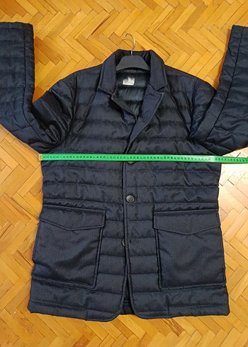 Düğmeli Lacivert Erkek Mont - Görsel 7