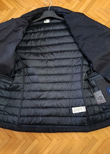 Düğmeli Lacivert Erkek Mont - Görsel 12