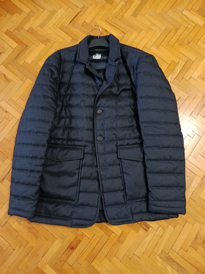 Düğmeli Lacivert Erkek Mont - Görsel 4