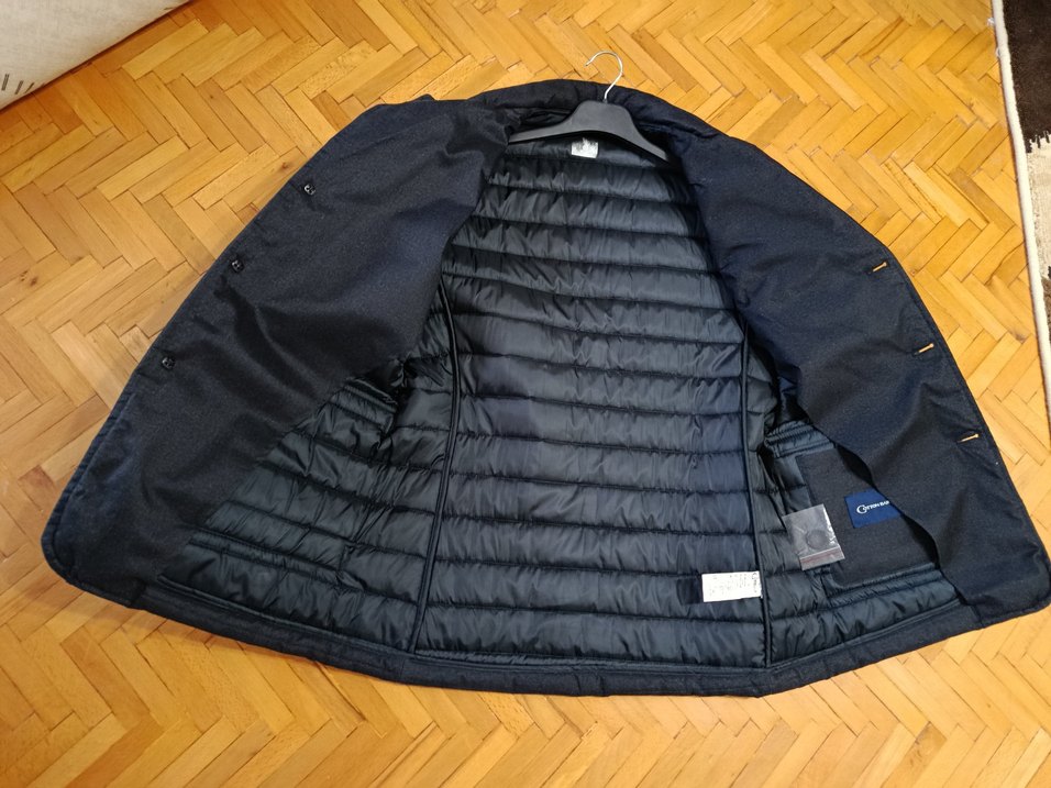 Düğmeli Lacivert Erkek Mont - Görsel 3