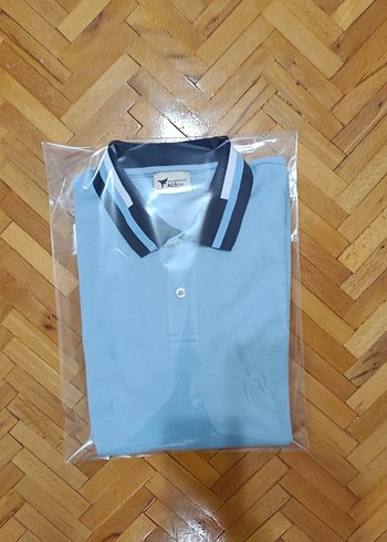 Mavi Polo Yaka Kısa Kollu Erkek Tişört - Görsel 9