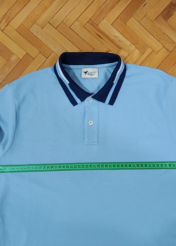 Mavi Polo Yaka Kısa Kollu Erkek Tişört - Görsel 16