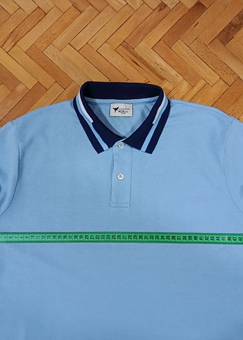 Mavi Polo Yaka Kısa Kollu Erkek Tişört - Görsel 14