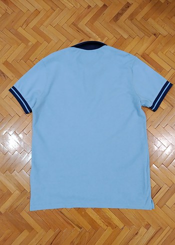 Mavi Polo Yaka Kısa Kollu Erkek Tişört - Görsel 2
