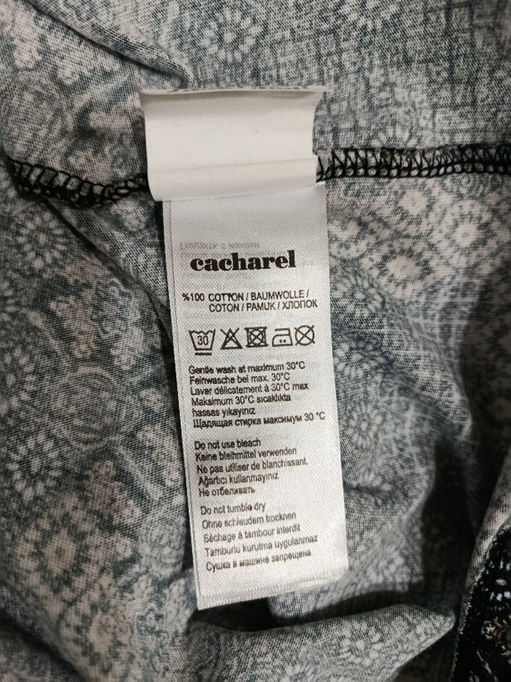 CACHAREL Desenli Polo yaka Tişört - Görsel 5