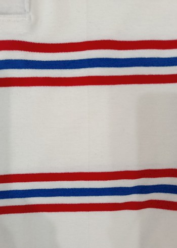 Çizgili Beyaz Uzun Kollu Polo Tişört - Görsel 18