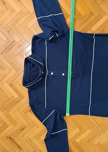 Erkek Lacivert Uzun Kollu Polo Tişört - Görsel 7