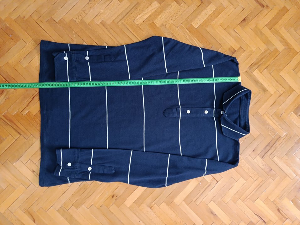 Erkek Lacivert Uzun Kollu Polo Tişört - Görsel 5