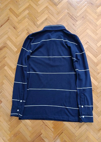 Erkek Lacivert Uzun Kollu Polo sweatshirt - Görsel 2