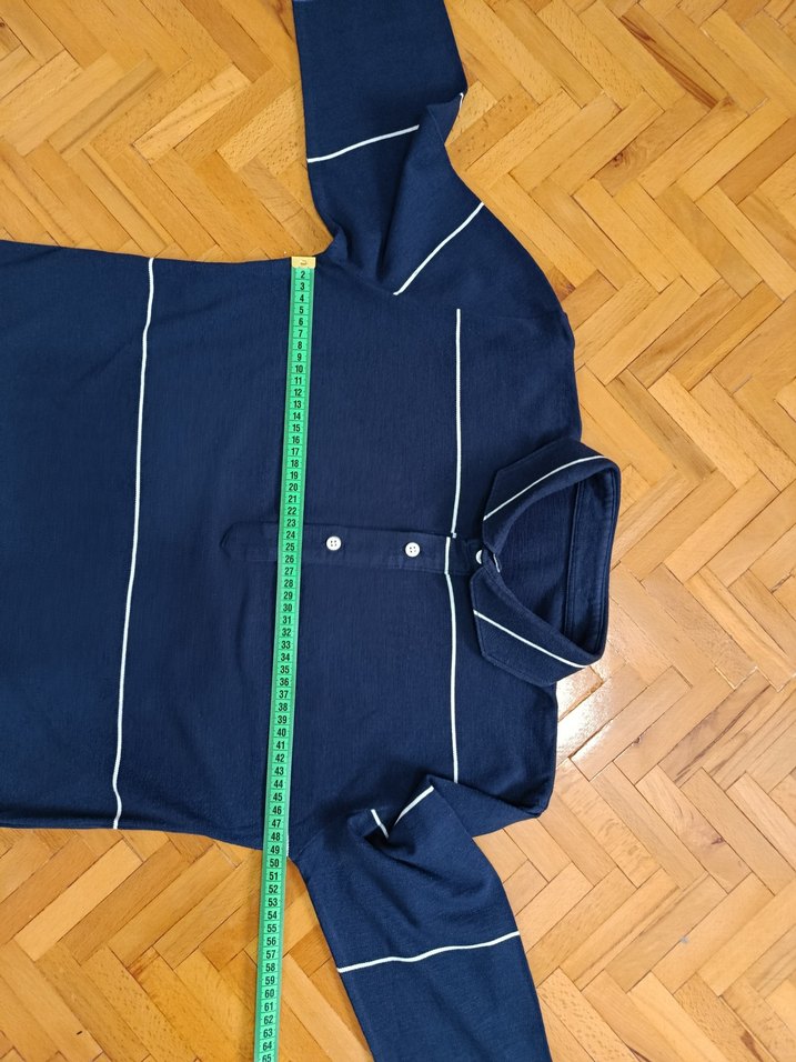 Erkek Lacivert Uzun Kollu Polo sweatshirt - Görsel 3