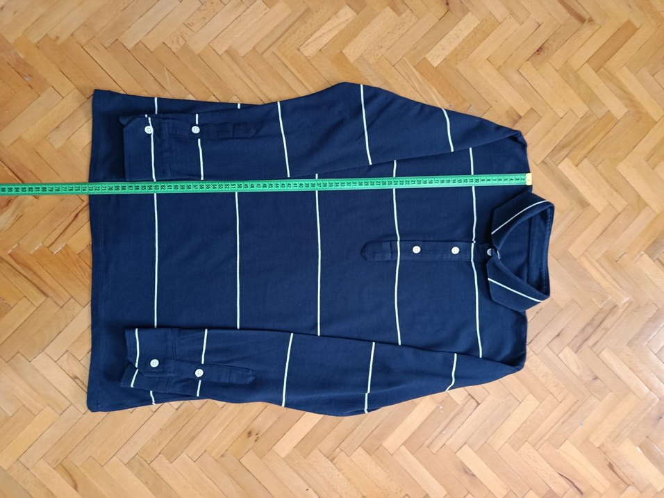 Erkek Lacivert Uzun Kollu Polo sweatshirt - Görsel 4