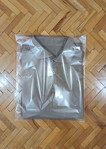 Bej Uzun Kollu Polo Yaka Tişört - Görsel 5