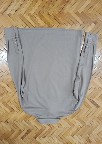 Bej Uzun Kollu Polo Yaka Tişört - Görsel 16