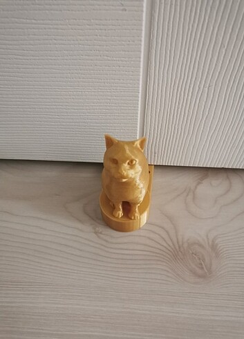 KEDİLİ KAPI STOPPERİ 3D BASKI 