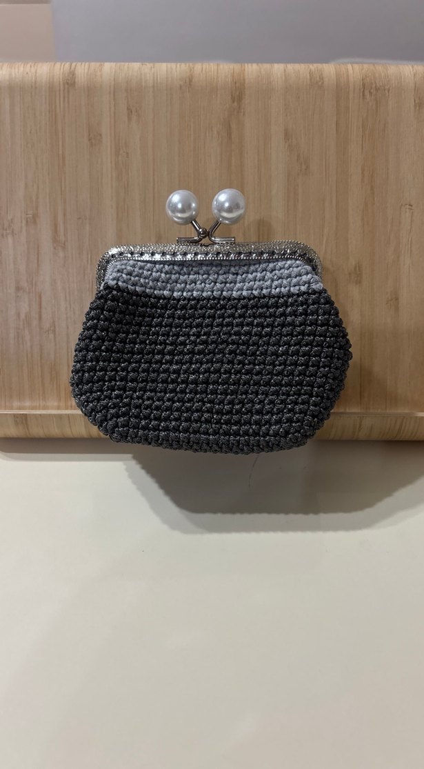 Örgü klipsli cüzdan - Görsel 2