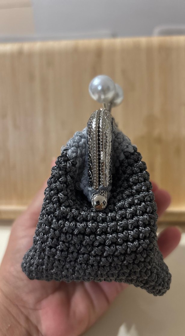 Örgü klipsli cüzdan - Görsel 5