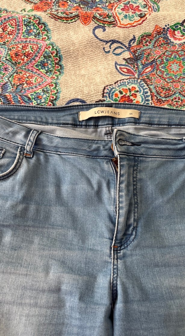 Gevşek Kesim Midi Mavi Kot Şort - Görsel 2