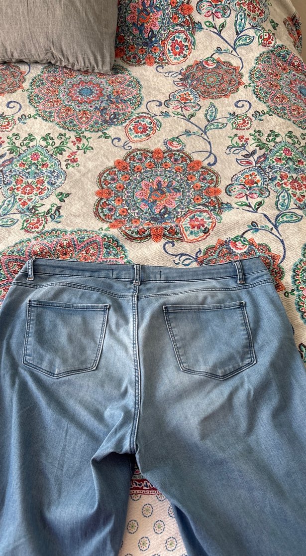 Gevşek Kesim Midi Mavi Kot Şort - Görsel 3