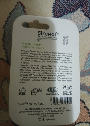 Dudak Balmı Sirenol - Görsel 2