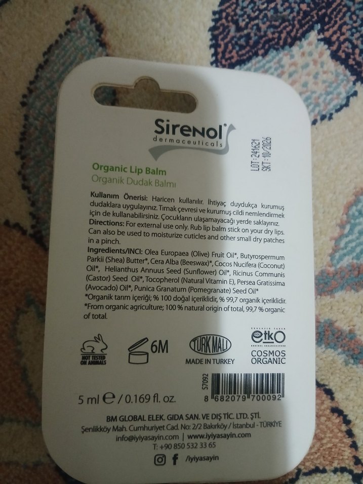 Dudak Balmı Sirenol - Görsel 2