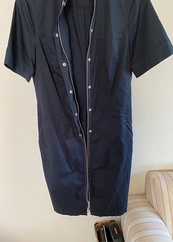 LA LUCE Lacivert Midi Elbise - Görsel 5