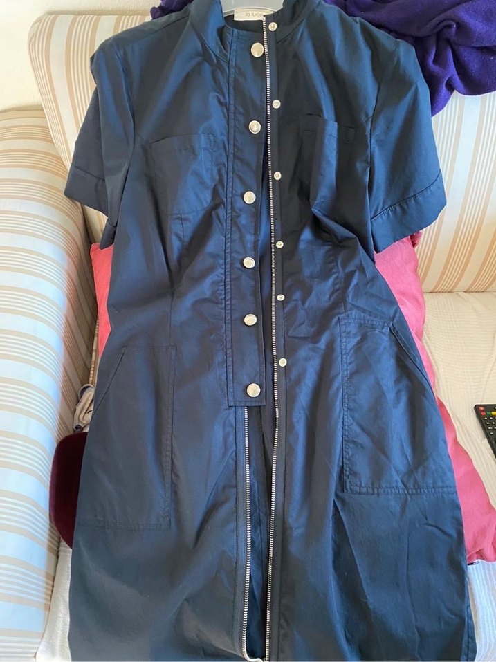 LA LUCE Lacivert Midi Elbise - Görsel 3