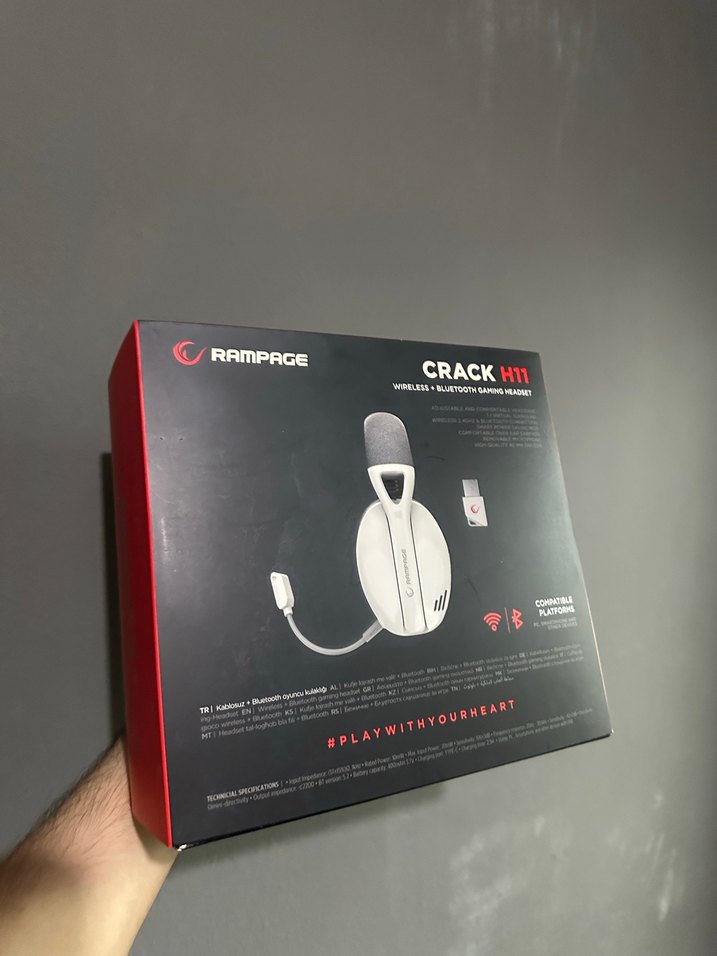Rampage Crack H11 Kablosuz Bluetooth Oyuncu Kulaklığı - Görsel 2