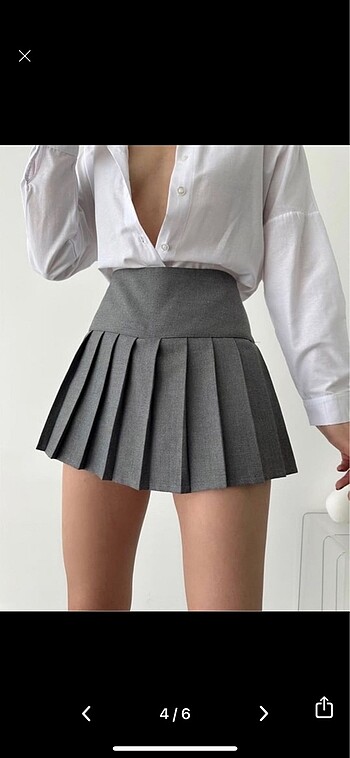 Zara Şort Etek - Görsel 6