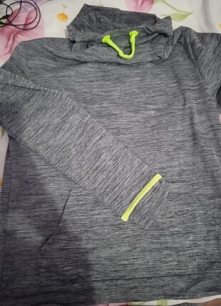 Gri sporcu sweatshirt