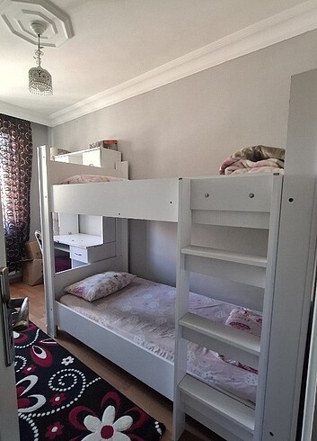 Beden Çocuk odası takımı 3 kapılı dolap ranza çalışma masası