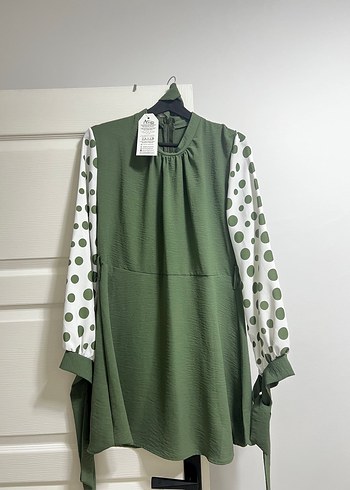 Puantiye Desenli Salaş Tunik - Görsel 2